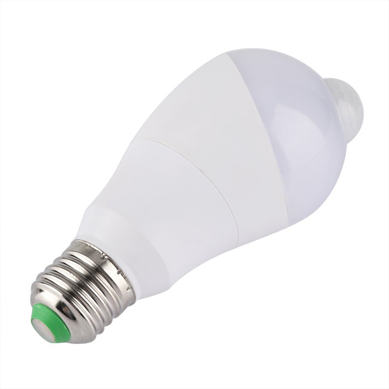 LED Light Motion Sensor Bulb Lamp 350°Rotating Sensing Head for Hallway E27(Cool White, 7W) - Image 4