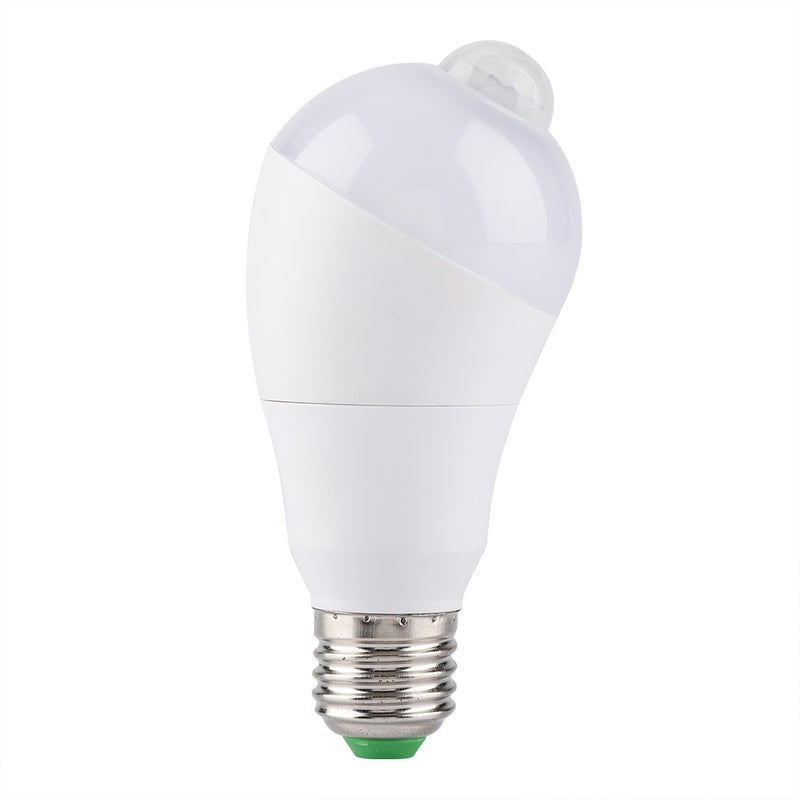 LED Light Motion Sensor Bulb Lamp 350°Rotating Sensing Head for Hallway E27(Cool White, 7W) - Image 3