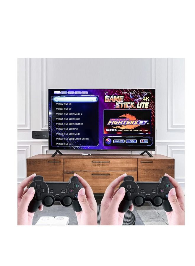 Wireless Controller Gamepad Console Stick Plug And Play Video Game Stick with 10000 Games 9 Classic Emulators 4K High Definition HDMI Output For TV With Dual 2.4G Wireless Controllers 64GB - Image 3