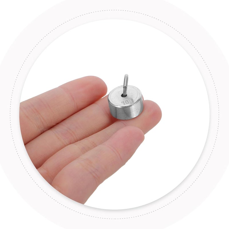 10pcs Lab Scale Calibration Weight Set, 10g Chromium-Plated Hook Weights with Storage Case, Precision Digital Scale Calibration Kit for Physics and Scientific Experiments - Image 4