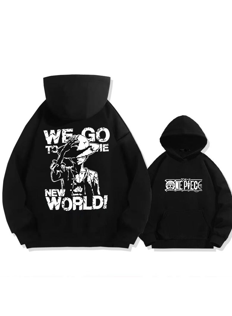 KUYING New One Piece Casual Loose Hooded Sweatshirt  - Image 1