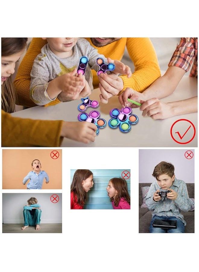 FIGROL 3 Pack Pop Fidget Spinners for Party FavorsHand Fidget Bulk Toys for Classroom Return PrizesSensory Fidget Toys for Teens Boys GirlsEaster Basket Stuffers Brithday Gifts Prizes - Image 4