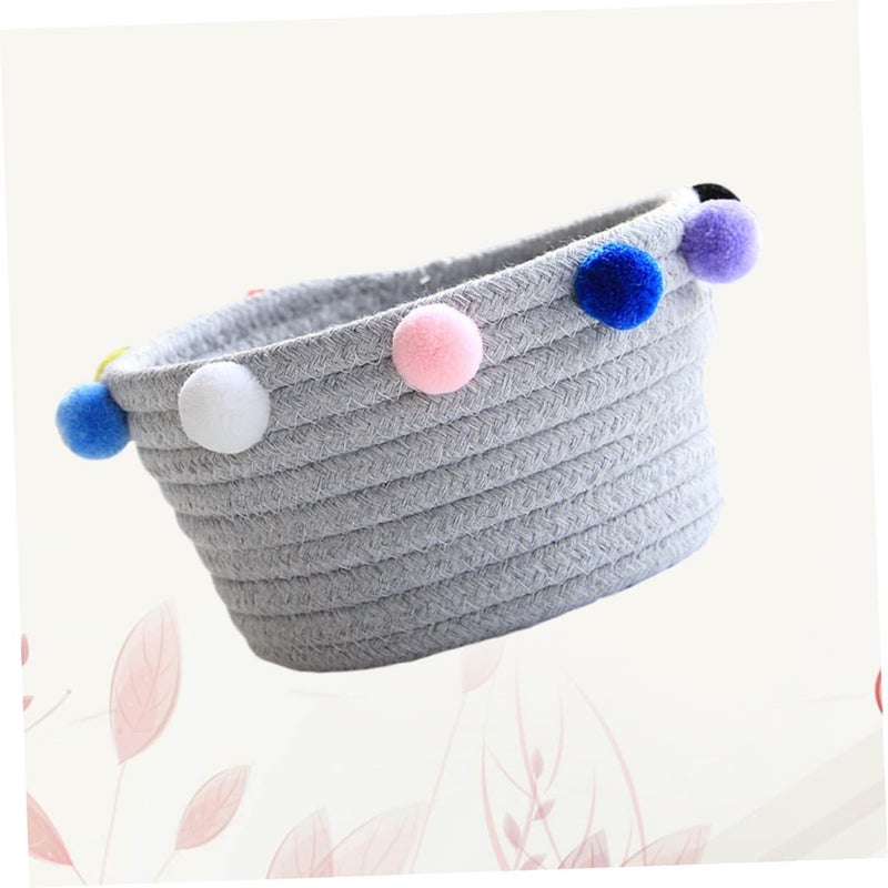 UPKOCH Hanging Storage Basket Basket Lid Cotton Woven Desk Organizer Decorative Storage Boxes Eco-friendly for Home Office - Image 5