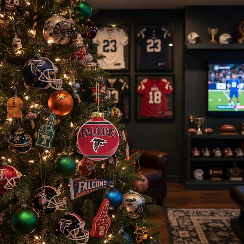 FOCO NFL Glass Ball Ornament - Limited Edition Christmas Ball Ornament - Show Your Team Spirit with Officially Licensed Fan Gear (Atlanta Falcons) - Image 4