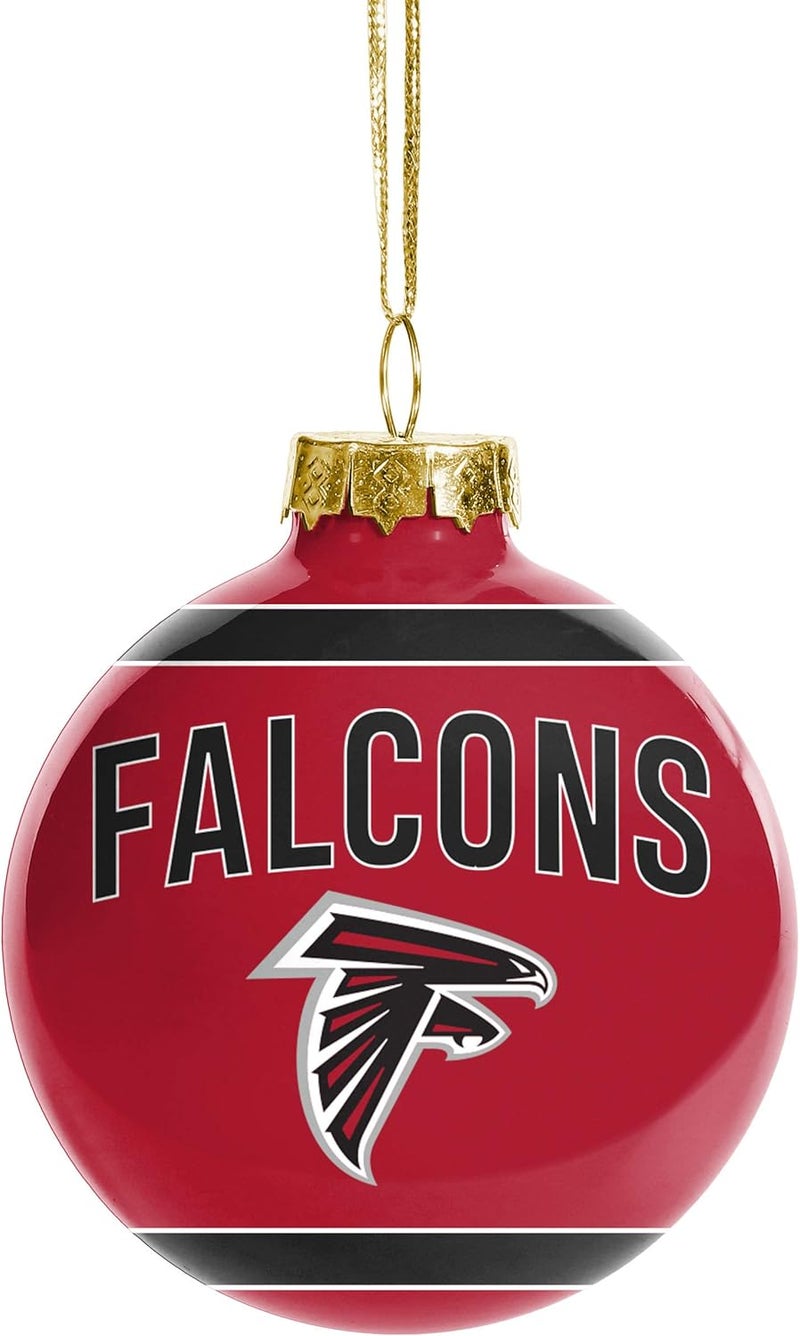 FOCO NFL Glass Ball Ornament - Limited Edition Christmas Ball Ornament - Show Your Team Spirit with Officially Licensed Fan Gear (Atlanta Falcons) - Image 1