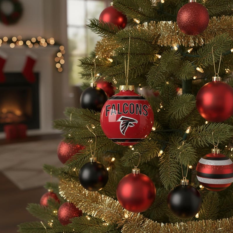 FOCO NFL Glass Ball Ornament - Limited Edition Christmas Ball Ornament - Show Your Team Spirit with Officially Licensed Fan Gear (Atlanta Falcons) - Image 2