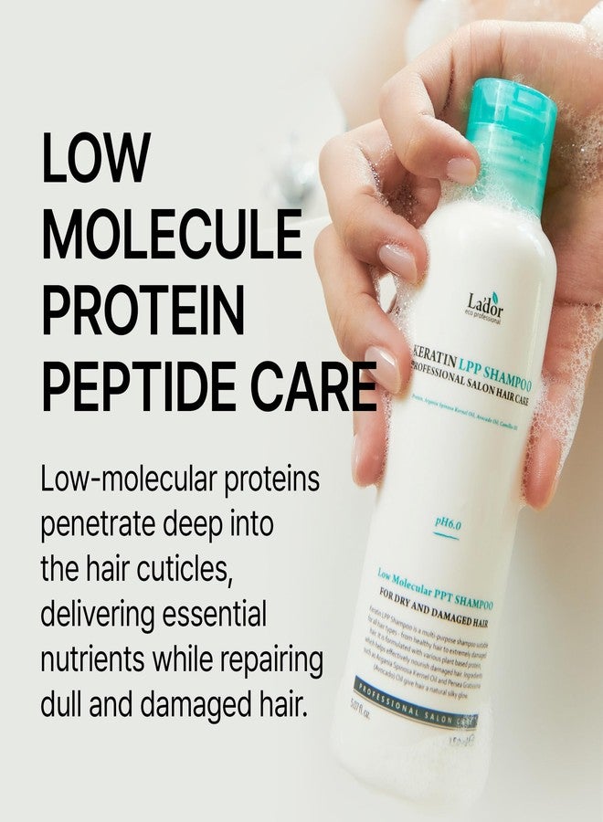 LADOR Keratin LPP Damage Care Shampoo (Pack of 1) Proteins & Plant Oils - pH Balanced Sub Acidic for Dry Damaged Frizzy Coarse Thinning Hair - Image 4