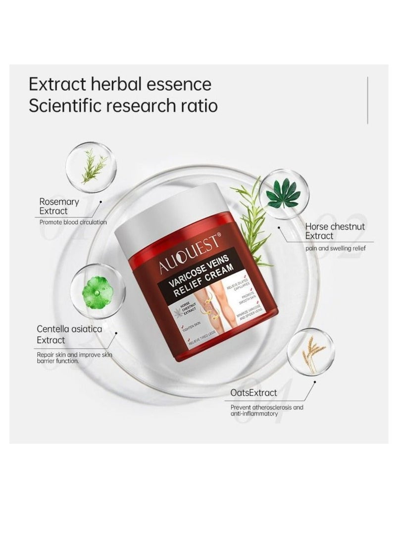 AuQuest Varicose & Spider  Veins Relief Cream 80g  - Image 3