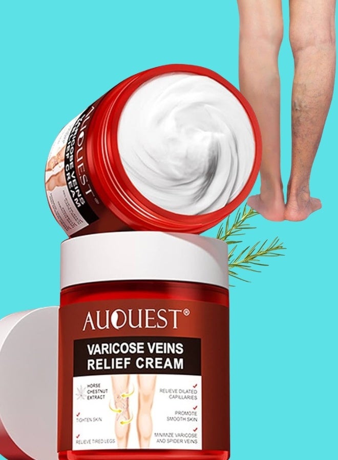 AuQuest كريم تخفيف الدوالي والأوردة العنكبوتية 80 جرام - Image 1