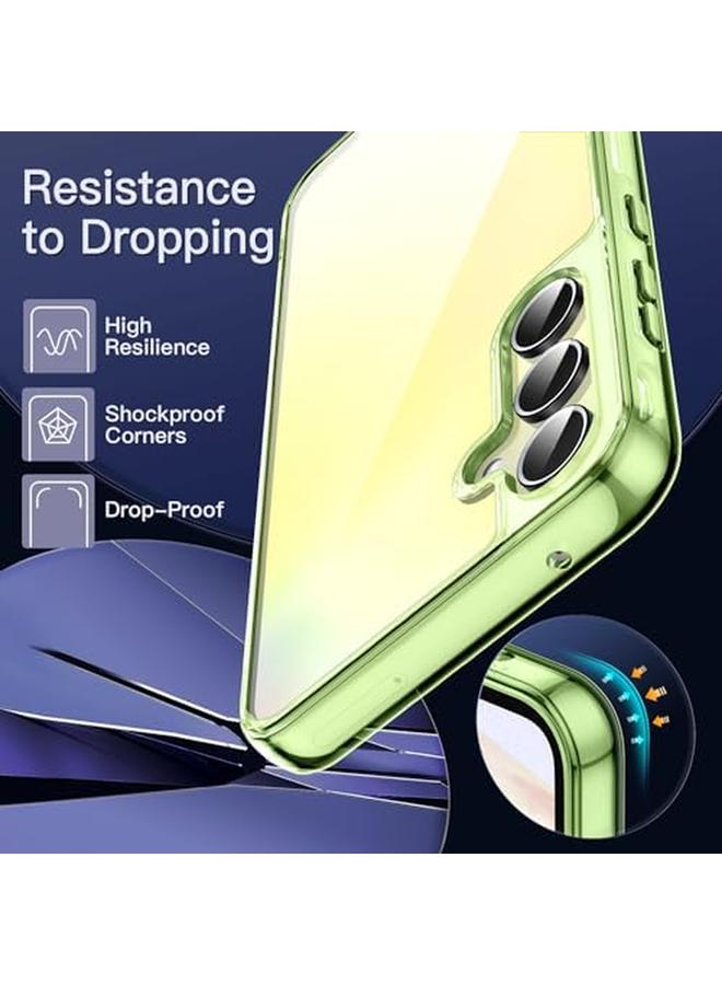 جي تيك حافظة لهاتف سامسونج جالاكسي A35 5G، غير قابلة للاصفرار، مقاومة للصدمات، غطاء حماية للهاتف، مضاد للخدش، ظهر صلب من مادة البولي كربونات، لون ليموني - Image 5