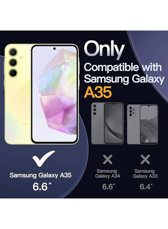 جي تيك حافظة لهاتف سامسونج جالاكسي A35 5G، غير قابلة للاصفرار، مقاومة للصدمات، غطاء حماية للهاتف، مضاد للخدش، ظهر صلب من مادة البولي كربونات، لون ليموني - Image 2