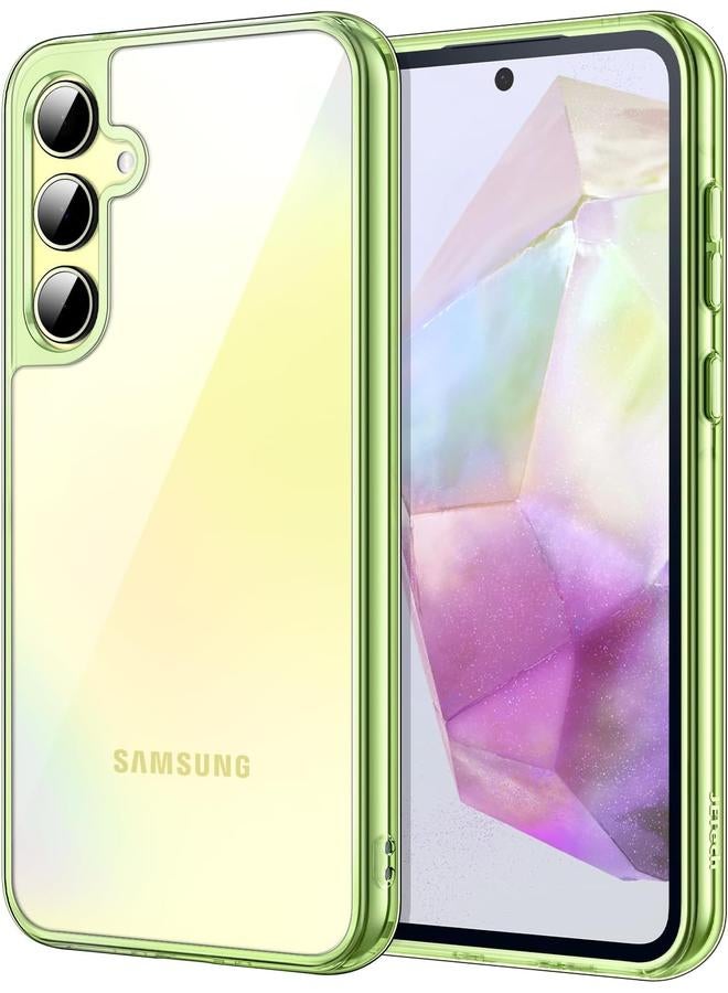 جي تيك حافظة لهاتف سامسونج جالاكسي A35 5G، غير قابلة للاصفرار، مقاومة للصدمات، غطاء حماية للهاتف، مضاد للخدش، ظهر صلب من مادة البولي كربونات، لون ليموني - Image 1