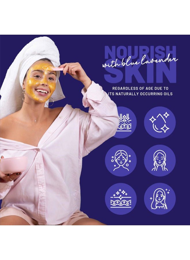 BRÜUN جلي ماسك جرة لافندر زرقاء قناع وجه قابل للإزالة | 23 أونصة سائلة مجموعة سبا من جل ماسك مرطب - Image 3