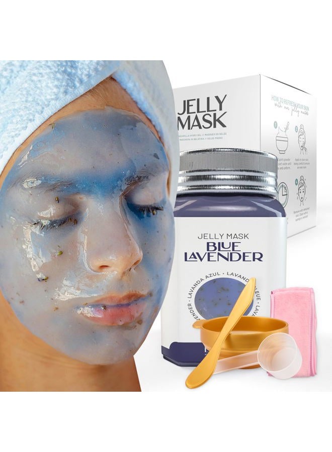 BRÜUN جلي ماسك جرة لافندر زرقاء قناع وجه قابل للإزالة | 23 أونصة سائلة مجموعة سبا من جل ماسك مرطب - Image 1