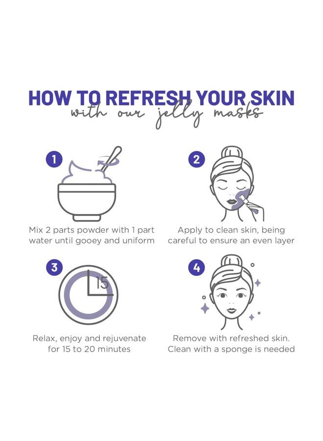 BRÜUN جلي ماسك جرة لافندر زرقاء قناع وجه قابل للإزالة | 23 أونصة سائلة مجموعة سبا من جل ماسك مرطب - Image 4