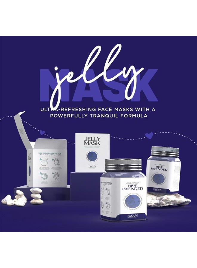 BRÜUN جلي ماسك جرة لافندر زرقاء قناع وجه قابل للإزالة | 23 أونصة سائلة مجموعة سبا من جل ماسك مرطب - Image 2