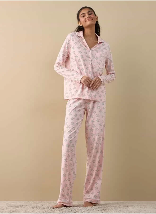FAV Printed Shirt and Pyjama Set