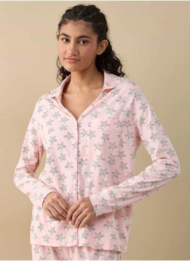 FAV Printed Shirt and Pyjama Set