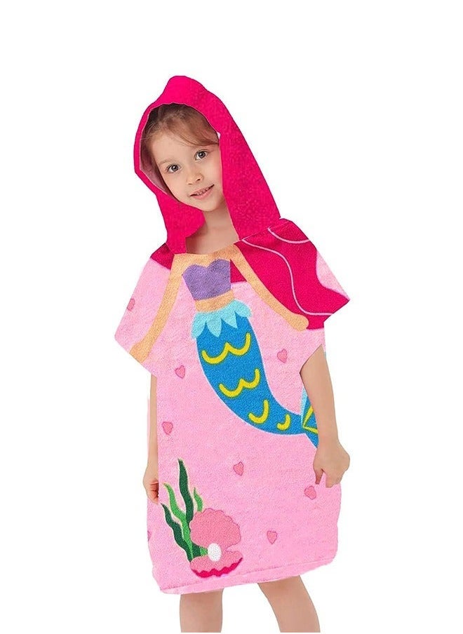 Kids Beach Towels Hooded, Hooded Towel, Microfiber Super Soft Robe  Quick Dry, Poncho Bathrobe for Girls Travel Swim Bath - Image 3