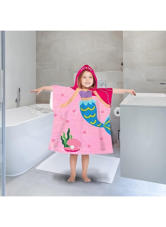 Kids Beach Towels Hooded, Hooded Towel, Microfiber Super Soft Robe  Quick Dry, Poncho Bathrobe for Girls Travel Swim Bath - Image 4