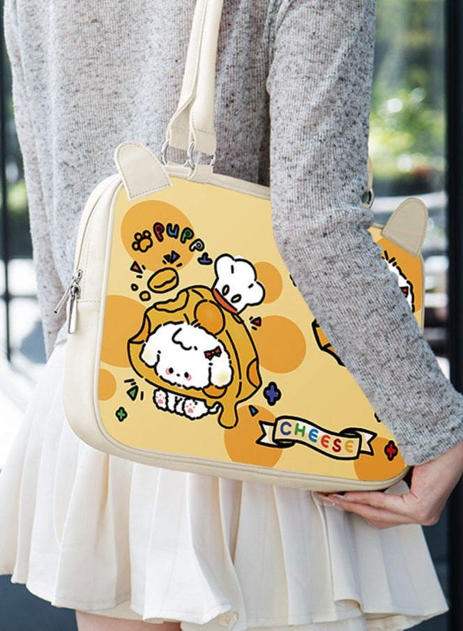 Laptop Case Sleeve 13.3/14/15 inch, Laptop Briefcase Multifunctional Large Capacity Sleeve Bag for MAC, HP, Dell, Acer, Asus, Notebook, Yellow Little Dog - Image 4