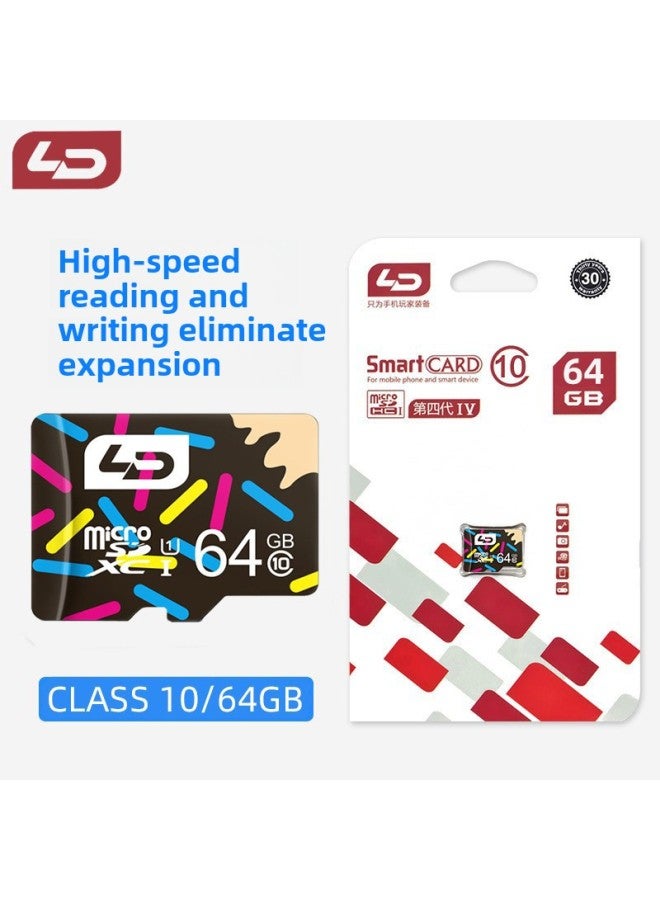 LD Driving Recorder Memory Card TF Storage Camera 64GB Memory Card Mobile Phone Micro SD Card High Speed Universal-Capacity:64GB  - Image 1