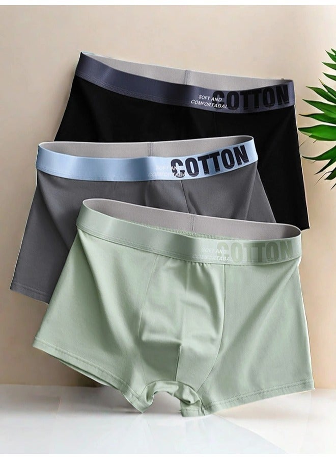 3 Pack Men's Boxer Briefs, Soft and Breathable Cotton Underwear with ComfortFlex Waistband - Image 1
