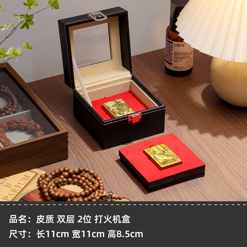 Lighter Storage Box Windproof Lighter Display Stand Collection Box Exhibition Display Transparent With Cover Dustproof Large Capacity - Image 1