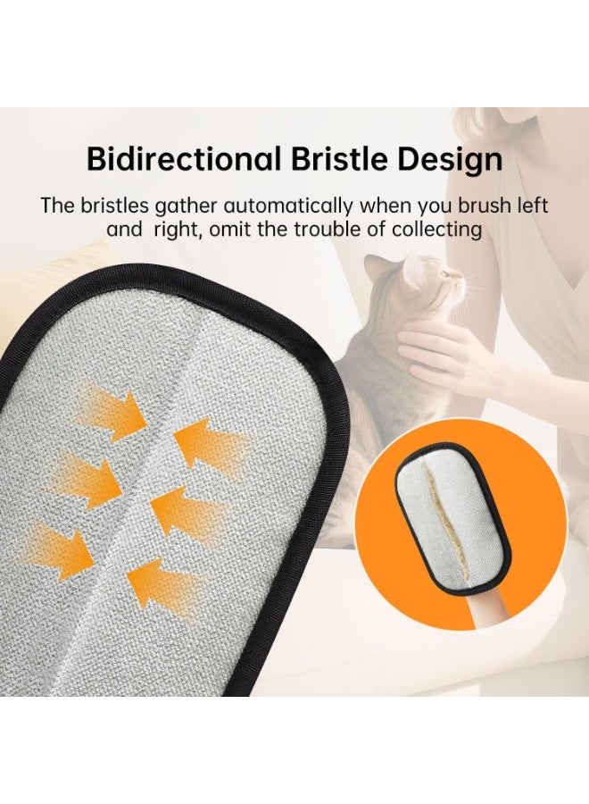 قفاز إزالة شعر الحيوانات الأليفة، قطعتان، قفاز متعدد الاستخدامات لإزالة شعر القطط والكلاب بالشحنات الكهربائية، أداة تمشيط وفرشاة - Image 2