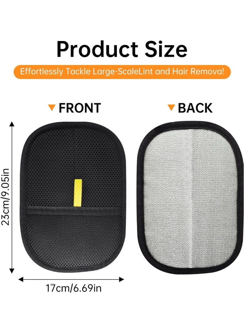قفاز إزالة شعر الحيوانات الأليفة، قطعتان، قفاز متعدد الاستخدامات لإزالة شعر القطط والكلاب بالشحنات الكهربائية، أداة تمشيط وفرشاة - Image 3