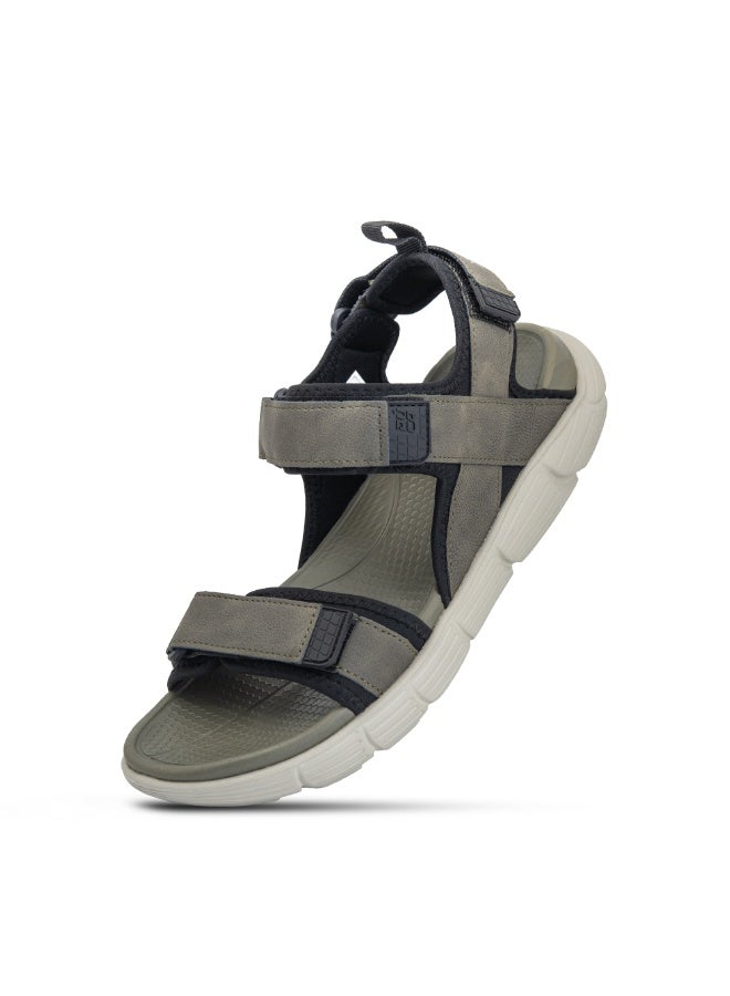 Puca Sandals For Men | Comfortable Men's Sandals | Hexa-Flow Outsole | Velcro | Fuze Olive - Image 1