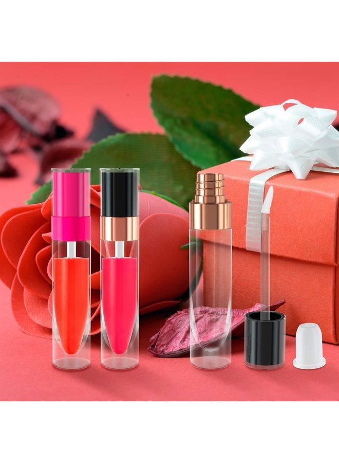 RONRONS 6.4ml/0.22oz Empty Lip Gloss Bottles Tube, 10 Pieces White Refillable Lip Glaze Bottle with Wand Tip, Mini Lip Oil Samples Vials Container for Travel Split Charging DIY Makeup - Image 2