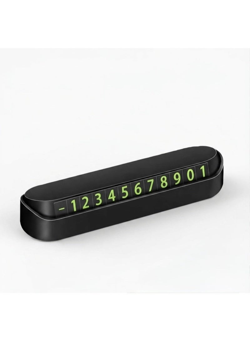 HERISTA Temporary Parking Number Plate for Car, Magnetic Hide able Phone Number Card, Dashboard Contact Display, Universal Car Accessory - Image 1