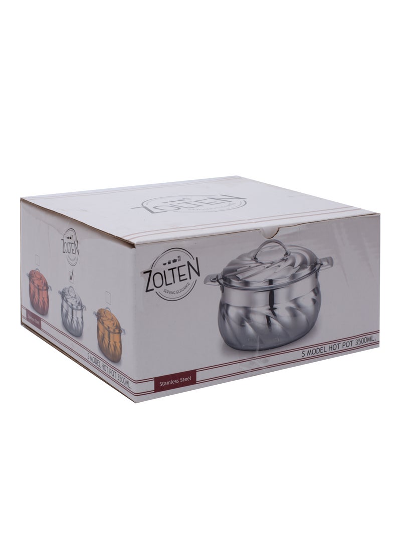 ZOLTEN - Stainless Steel S Hotpot 3.5 Liters Silver Colour - Image 1