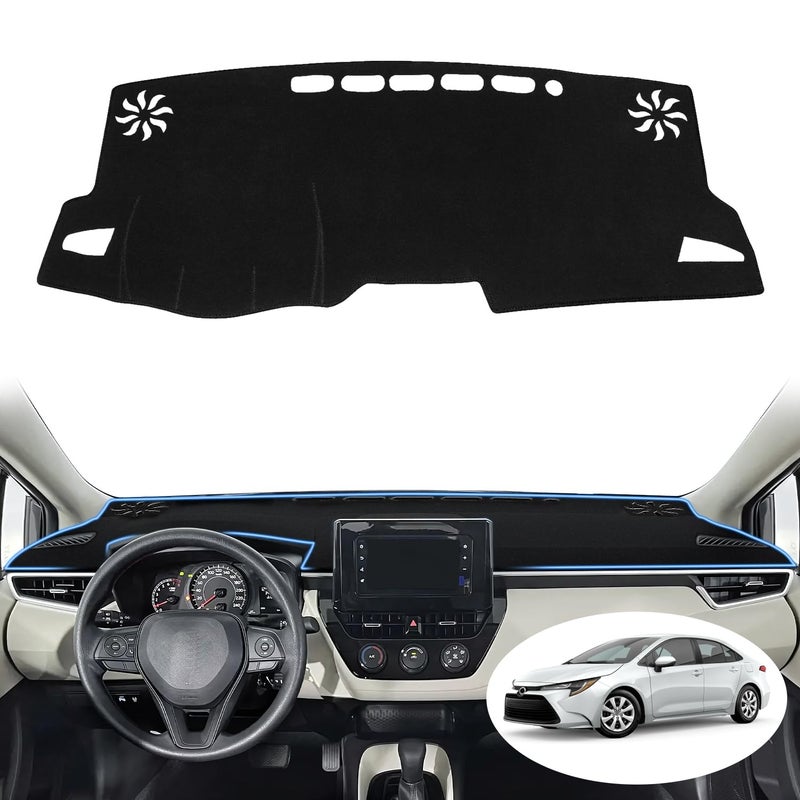 REMOCH for Toyota Corolla Accessories 20192025 2026 Dash Cover Dashboard Cover Mat Custom Fit Center Console Cover Hatch Sedan Sunshield Protector Pad Not for Corolla Cross