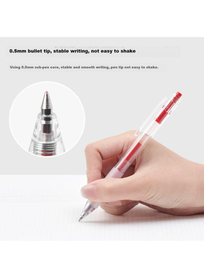 Kaco [Back To School Essential] Kaco Stationery 0.5Mm Black Gel Pen, Retractable Pen, Classic Bullet Tip Signing Pen, Office Pen, 10 Pens/Box, K11 - Image 4