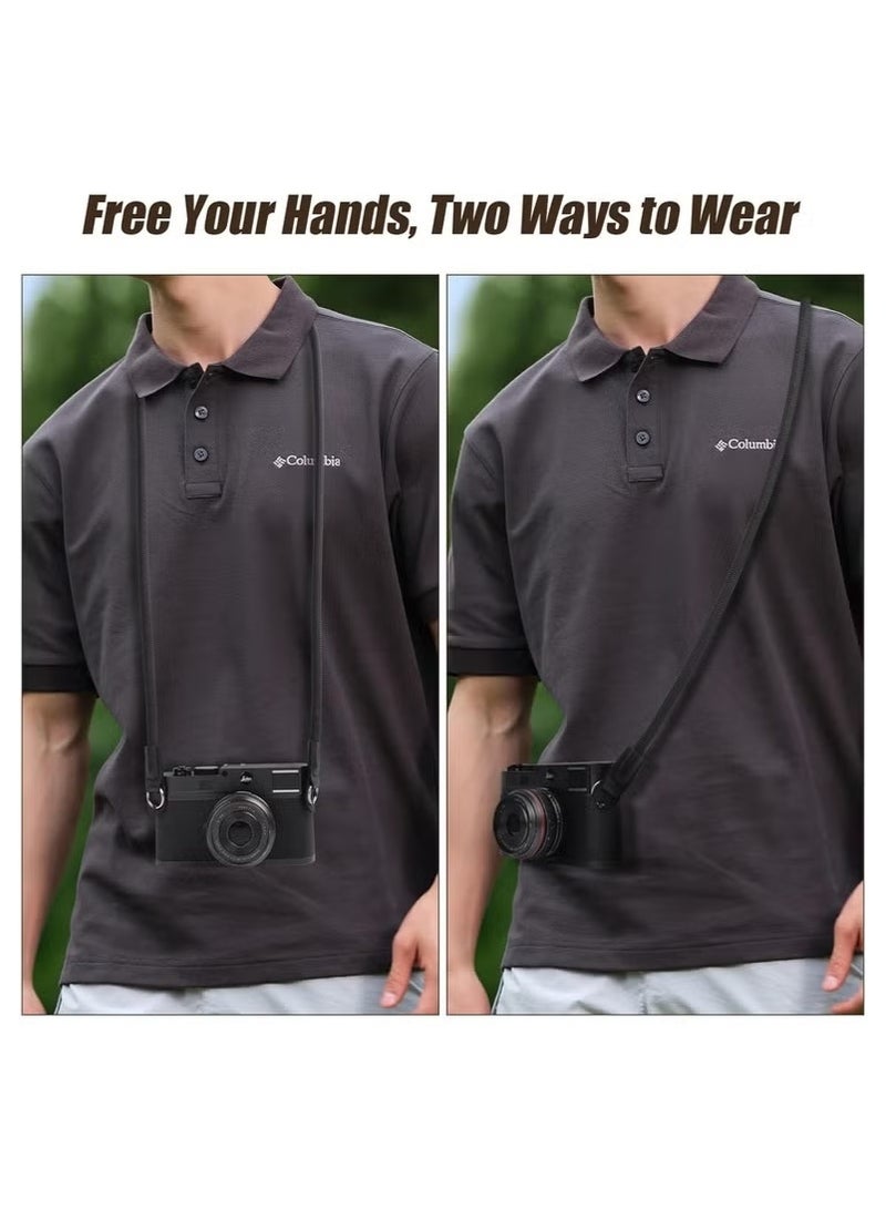2 Pack Camera Strap with Camera Wrist Strap, 110cm Climbing Rope Camera Strap, Camera Neck Shoulder Strap for Nikon Canon Sony Fuji Micro Single and SLR DSLR Camera - Image 3