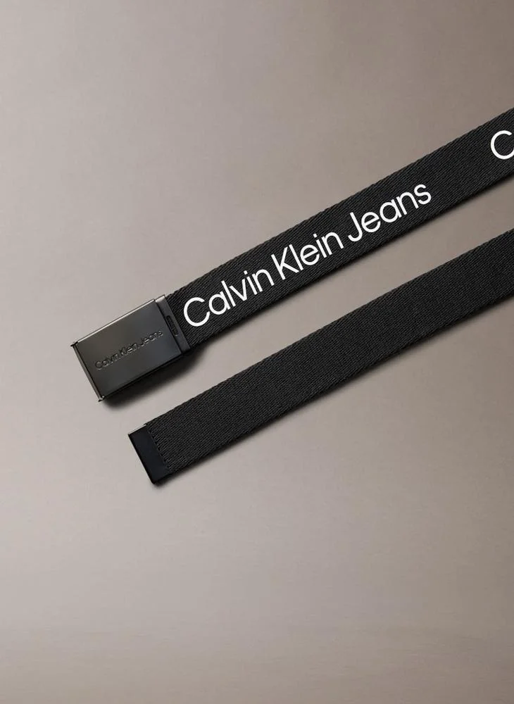 Calvin Klein Jeans Kids Logo Canvas Buckle Belt