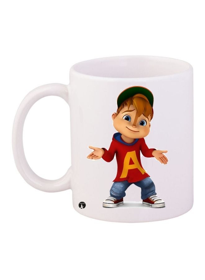RYN Alvin And The Chipmunks Printed Coffee Mug White/Blue/Red 11ounce
