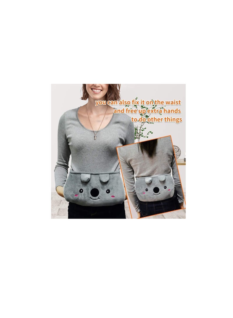 Rubber Hot Water Bottle with Plush Waist Cover for Menstrual Cramps and Pain Relief Soft Warm Water Pouch for Comfort - Image 5