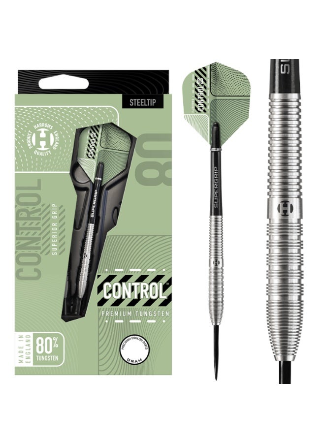 Harrows Control 80% Tapered Darts BD84621 21g Steel Tip – Professional Tungsten Dart Set for Precision Grip, Accuracy & Consistent Performance - Image 1