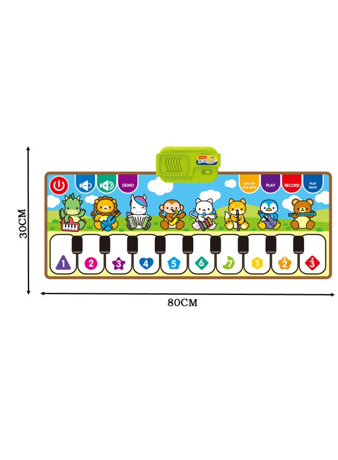 Animal Cartoon Children's Music Electronic Organ Blanket Early Education Enlightenment Music Dancing Blanket Piano Toy - Image 4