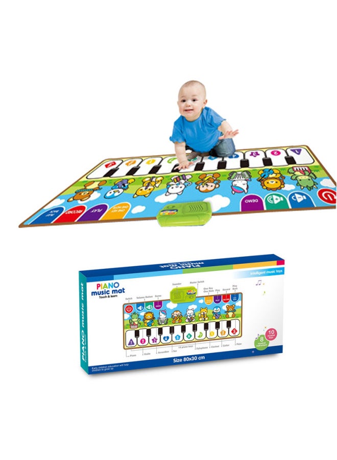 Animal Cartoon Children's Music Electronic Organ Blanket Early Education Enlightenment Music Dancing Blanket Piano Toy - Image 1