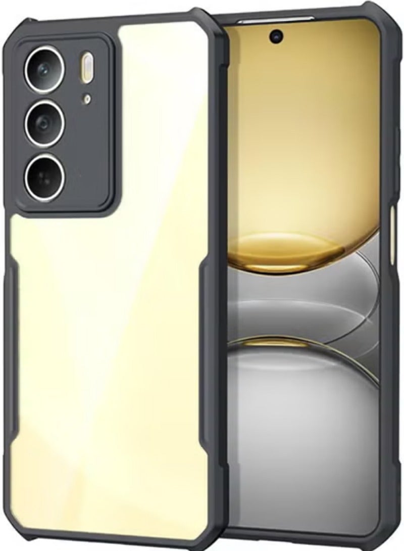 Case Compatible with Realme C75, [Droproof] [Sweat-Proof] [Fingerprint-Proof] Shockproof Protective Phone Case -Black - Image 1
