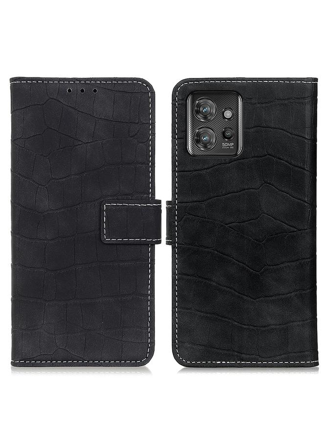 erorex Case For Motorola ThinkPhone 5G Magnetic Crocodile Texture Leather Phone Case - Image 1