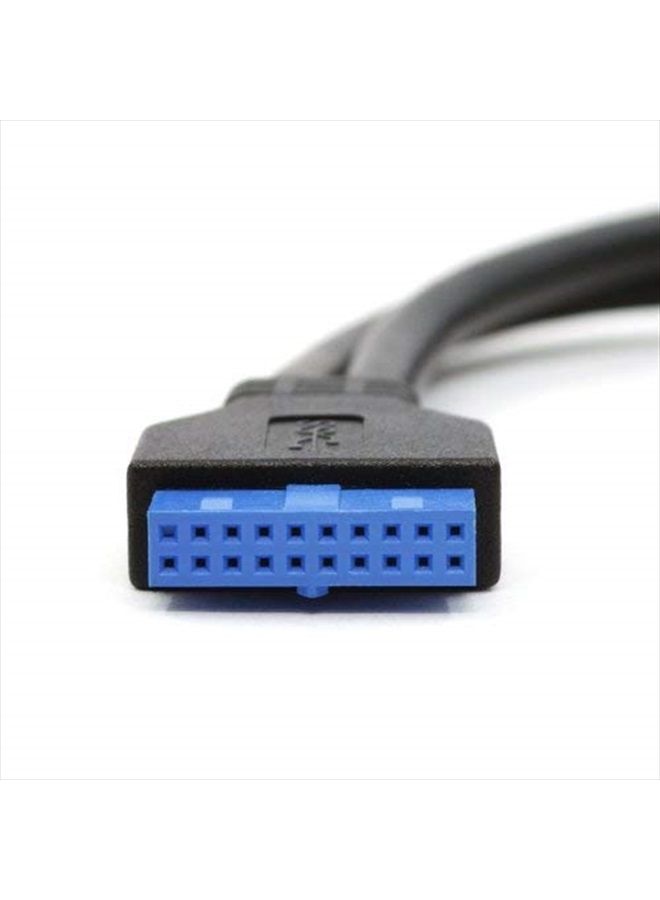 Chenyang كابل CY 2 منافذ USB 3.0 أنثوي إلى رأس 20 دبوس للوحة الأم 20 سم - Image 3