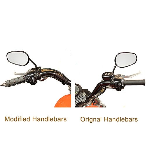 MISS MOLY Pair of 1" Dual Motorcycle Bar End Hand Grips Handlebar for Cruisers Harley Yamaha Suzuki-Silver - Image 4