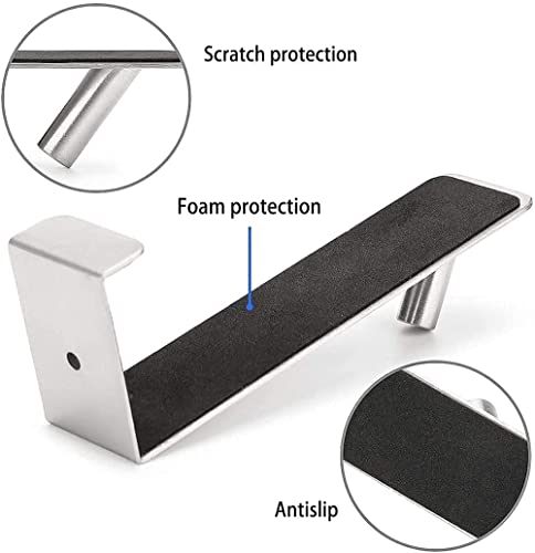 ARTOYS Over The Door Hooks (4 Pack) - Fits 1-3/8" Thin Doors - 304 Stainless Steel - 50Lbs Capacity - Tool-Free or Screw-in Mount - Image 3