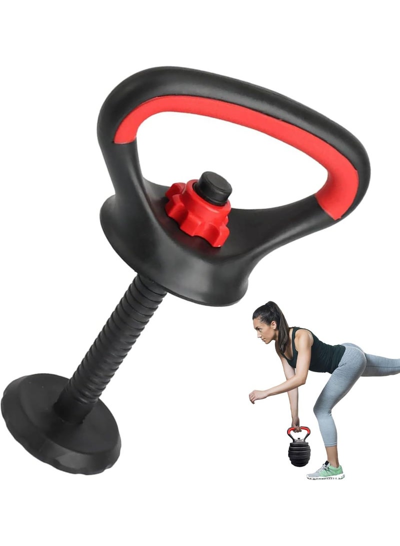 مجموعة مقابض كيتل بيل قابلة للتعديل 2 في 1، محول دمبل إلى كيتل بيل مع حامل لتمارين الضغط لتمارين القوة - Image 3
