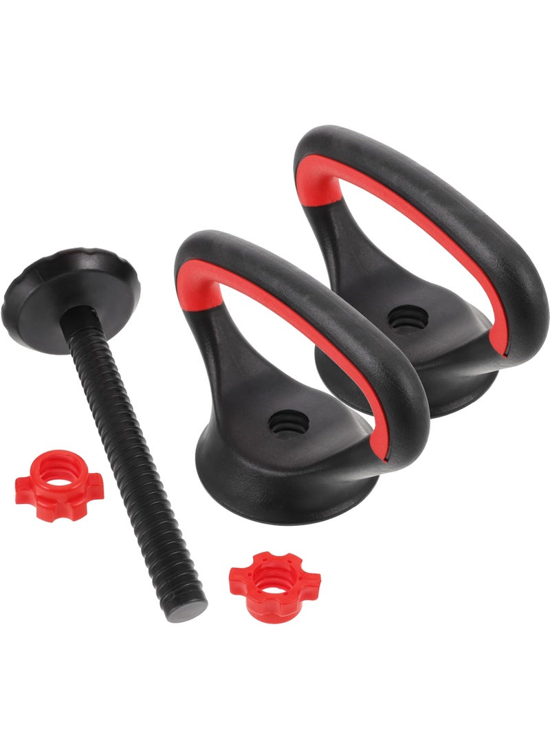 مجموعة مقابض كيتل بيل قابلة للتعديل 2 في 1، محول دمبل إلى كيتل بيل مع حامل لتمارين الضغط لتمارين القوة - Image 2